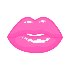 Pink Plump Woman Lips