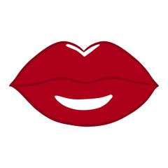 Red Glossy Woman Lips