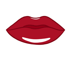 Red Plump Woman Lips