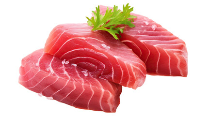 Delicious tuns sashimi cut out