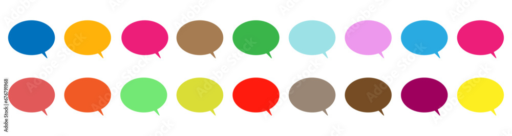Wall mural speech bubble icon set. talk bubbles. cloud speech bubbles collection..