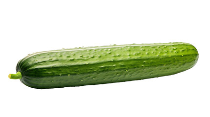 Cucumber isolated on transparent background, image with background removed, created with Generative Ai technology.