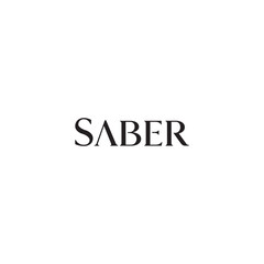 Saber logo or wordmark design