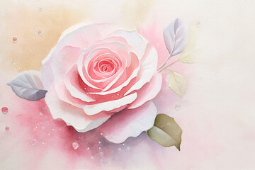 Pink rose flower background