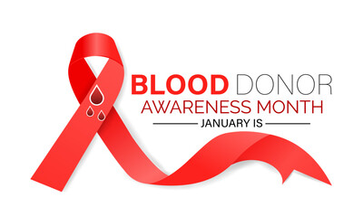 Vector banner template design concept of National Blood Donor Month. Poster, card, background design. Give blood , save life Vector illustration.
