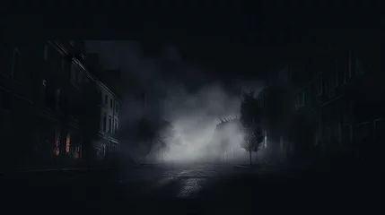 Foto op Plexiglas Dark gloomy empty street sm © Yzid ART