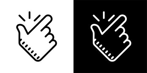 Hand gesture icon. Black icon. Hand icon. Gesture icon.