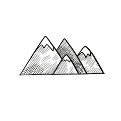 Berg Symbol - Zeichnung, Vektor