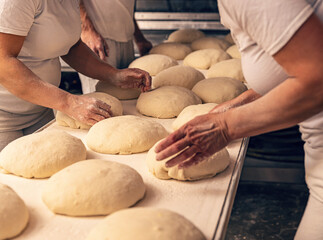 Obraz premium Bakers in the workplace