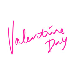 Happy valentines day lettering