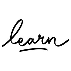 LEARN hand lettering text