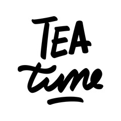 Tea time handwritten element