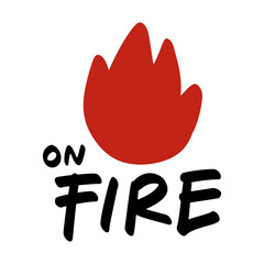 On fire badge element