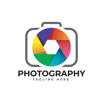 Camera photography studio logo icon brand company logo design template