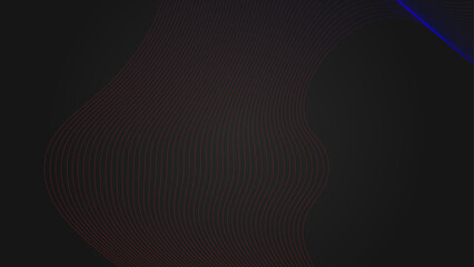 Abstract wave element for design. Digital frequency track equalizer. Stylized line art background. Vector illustration. Wave with lines created using blend tool. Curved wavy line