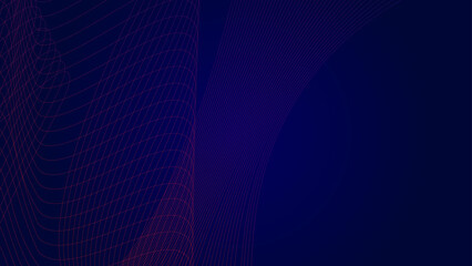 Abstract wave element for design. Digital frequency track equalizer. Stylized line art background. Vector illustration. Wave with lines created using blend tool. Curved wavy line
