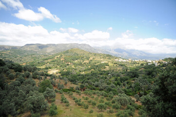 Fototapeta na wymiar Agia Fotini vue depuis Méronas près d'Amari en Crète