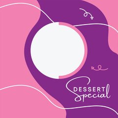 Social Media Post Template Flat Cartoon Background Vector Illustration Holiday concept Template