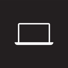 Laptop outline icon. Laptops or notebook Flat and line art Tab.