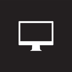 LED monitor icon. Vector linear sign, symbol, logo of TV set for mobile concept and web design. 