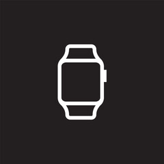 Smart Watch Icon with Fitness tracker smart watch and telemedicine concept editable 