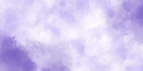 abstract purple watercolor background with drops. watercolor paint .Bright sky with white clouds.and purple watercolor design .Light blue bubbly cloud patterns and textures watercolor background.