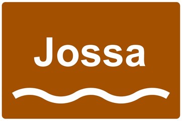 Illustration eines Flussnamenschildes des Flusses 