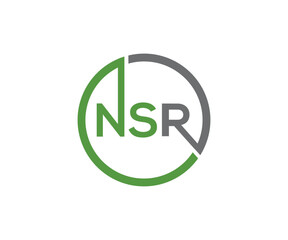 NSR logo design vector template