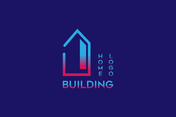 Luxury Building, home, real estate, logo template with unique concept	