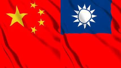 中国と台湾の国旗