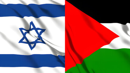 イスラエルとパレスチナの国旗