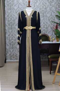 Traditional Moroccan Kaftan, handmade, traditional embroidery

