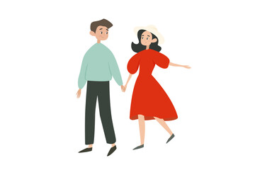 Cute couple in love. Husband and wife. Boy and girl. A man and a woman. Valentine's Day