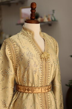 Traditional Moroccan Kaftan, handmade, traditional embroidery