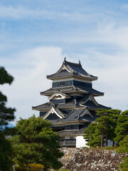 Fototapeta premium 青空と国宝松本城