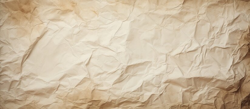 Old vintage brown crumpled paper textured background. AI generated image