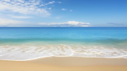 Fototapeta na wymiar a beach with turquoise water and white sand