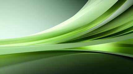 Abstract 3D Background of overlapping geometric Shapes. Futuristic Wallpaper in light green Colors
