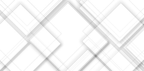Modern and seamless stripe geometric line transparent white abstract background.Abstract geometric smooth square shape with soft shadow background, space for perfect cover,banner, template design.