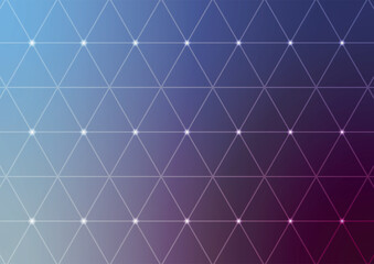 geometric background of triangles, pattern of triangles on blue and purple gradient background, lines of geometric figures