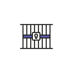 Jailhouse icon design with white background stock illustration