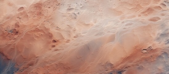 Fototapeta premium Aerial view of Desert texture. AI generated image