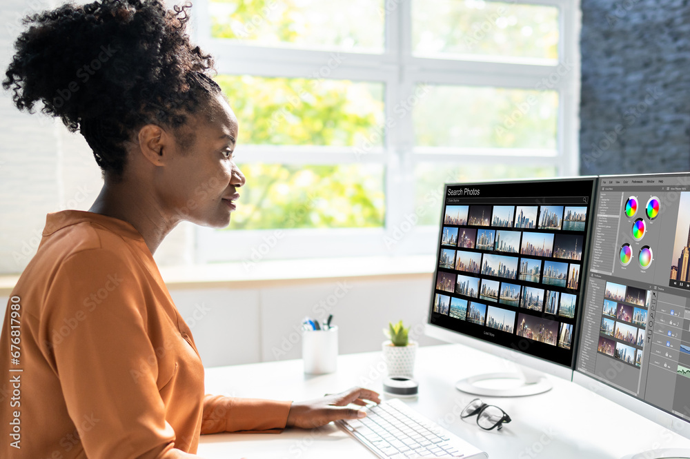 Poster Video Editor Or Designer Using Editing Software Tech