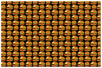 Food -Hamburger Pattern Background