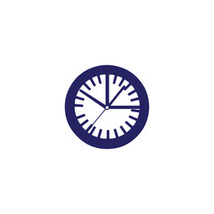 A logo of watch icon vector design watch silhouette isolated blue icon