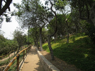 Parque Loma Amarilla. Parque público en el distrito de Santiago de Surco. Ciudad de Lima, Perú.