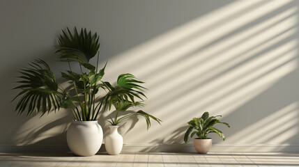Showing sun and plants foliage in the style of haunting shadows Generated AI