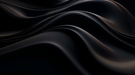 Obraz premium Abstract 3D Background of fluid Shapes in black Colors. Dynamic Template for Product Presentation