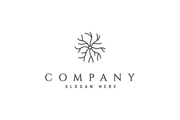neuron logo design template vector illustration