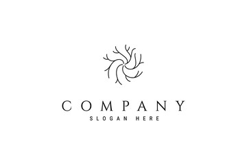 neuron logo design template vector